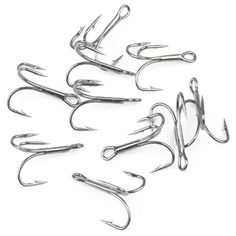 Mosodo-anzuelo afilado de anclaje Triple reforzado, anzuelo Triple, tres anzuelos de pesca, señuelo de Tres tenedores, gancho de tres garras, 10 Uds. - imagen 5