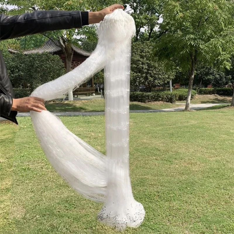 Red de enmalle de tres capas, monofilamento finés, red de pesca de nailon con trampa flotante para peces al aire libre, 1,2 metros de alto y 50 metros de largo - imagen 4