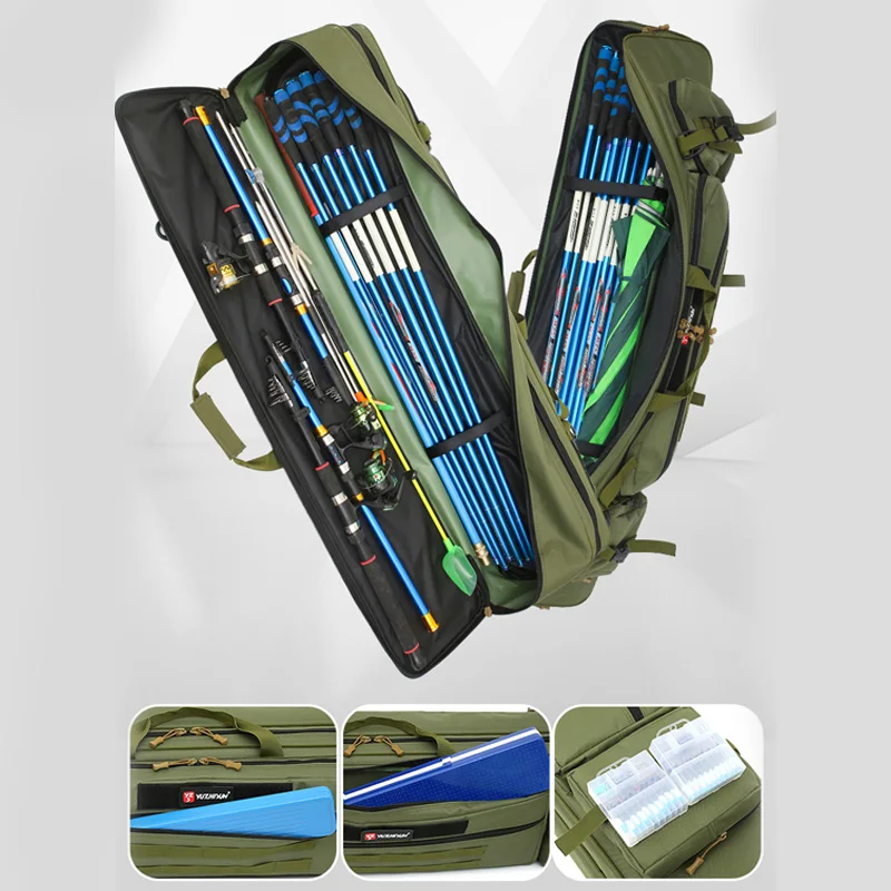 Bolsa portátil para caña de pescar, bolsa impermeable, multifuncional, gran capacidad, táctica, para aparejos de caña de mar al aire libre, x547 G - imagen 5