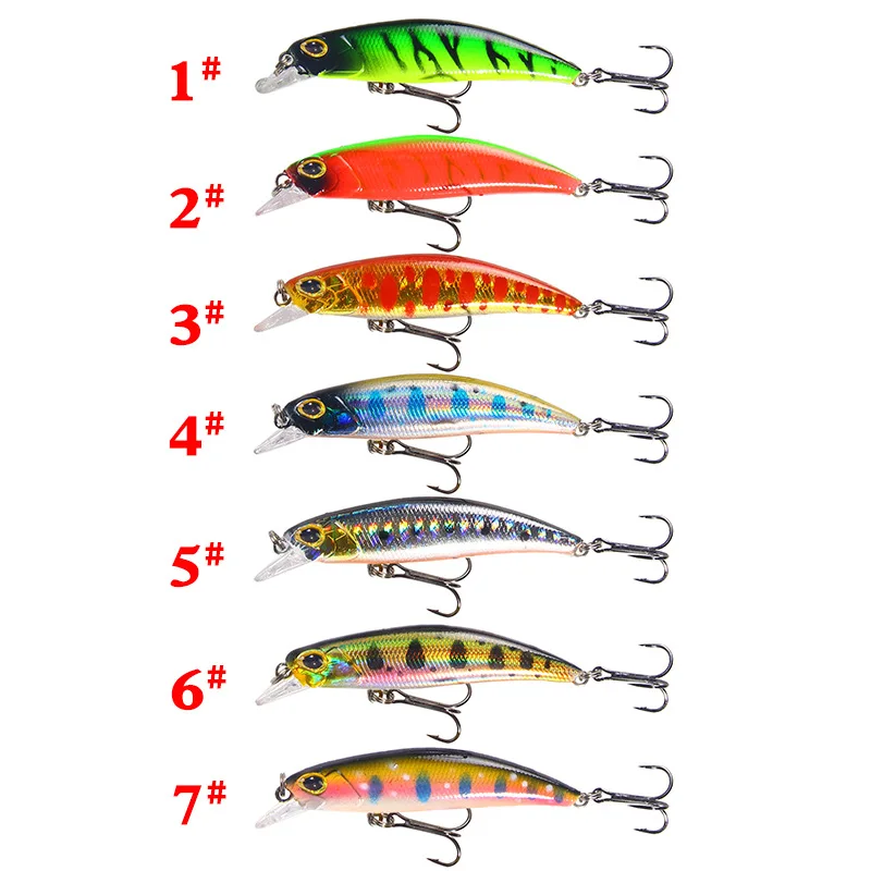 Señuelos de pesca con peso de calidad profesional, 1 Uds., 70mm, 4g, manivela de pececillo, modelo caliente, aparejos de cebo Artificial - imagen 5