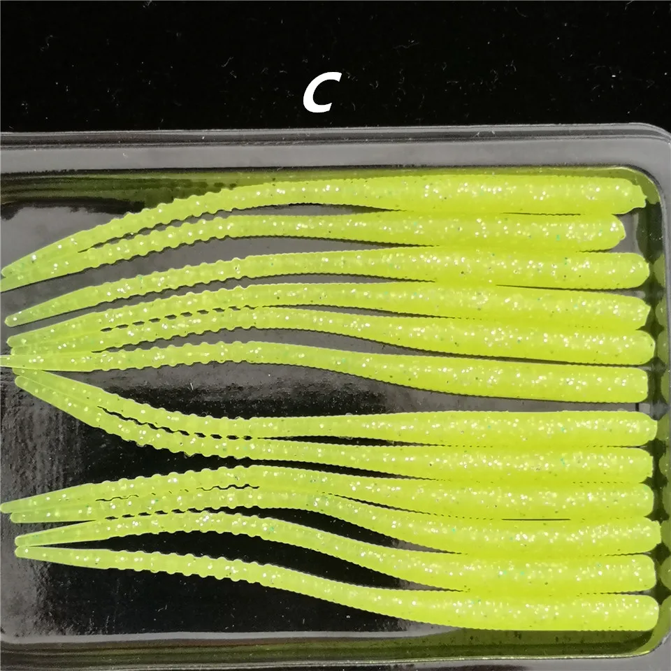 TSURINOYA-señuelo de pesca AJING elegante, 0,5g, 72mm, 60 piezas, pez roca oceánica, cola de aguja, suave, Artificial - imagen 4