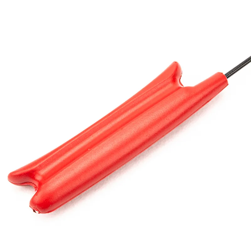Mini caña de pescar de fibra de vidrio roja para invierno, 10 unidades, señuelo para Pesca en hielo, Jiging - imagen 4