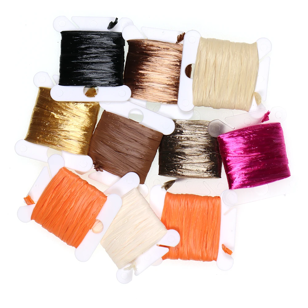 ICERIO 2 uds atado de moscas paja suiza Raffene ala Ninfa espalda cuerpo atado materiales - imagen 5