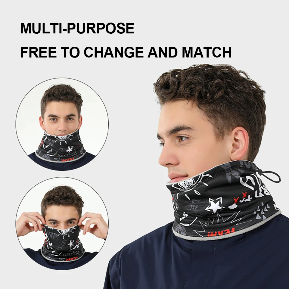 WALK FISH Plus-Bandana de terciopelo para hombre y mujer, máscara cálida para pesca al aire libre, a prueba de viento, suave, senderismo, esquí, sombreros para deportes al aire libre de invierno - imagen 4