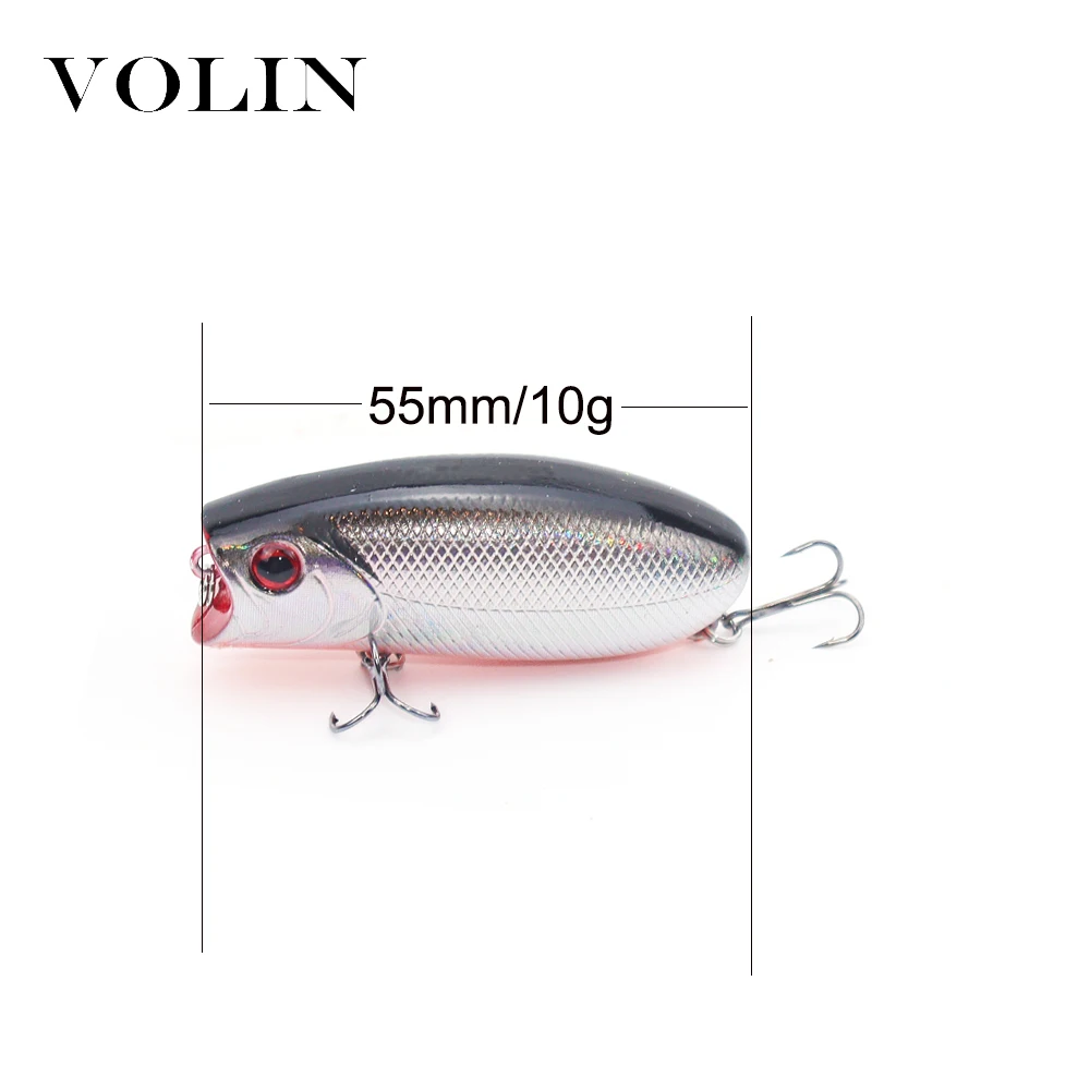 VOLIN-señuelo de pesca con manivela dura, cebo duro Artificial de 55mm y 10g con bola, 1 unidad - imagen 2