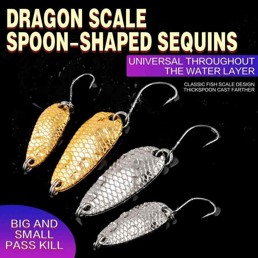 Aorace-señuelo de pesca de Metal para trucha, perca de trucha, Lucio, salmón, 2,5g -5g, cuchara de línea S - imagen 4