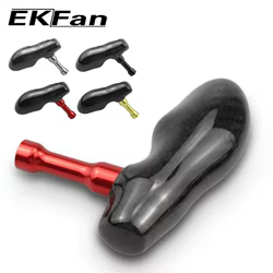 EKFAN nuevo modelo T tipo perilla de fibra de carbono Hadnle adecuado para carrete de pesca Shimano 6000-12000