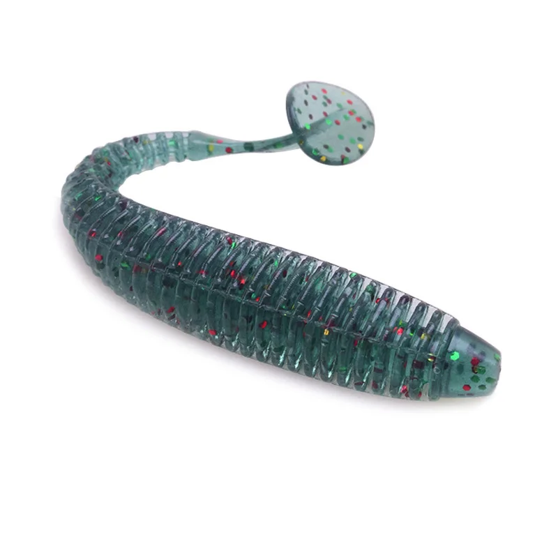 Señuelo de Pesca de gusanos blandos, anzuelo Wobblers 9cm 3g, cebo Artificial de silicona, aparejos de Pesca de lubina, 10 unids/lote - imagen 5