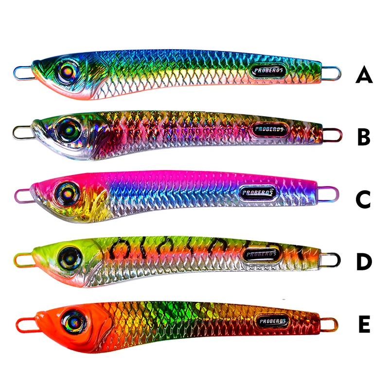 PROBEROS-SEÑUELOS duros de pesca, 5 piezas, 60-80-100-160-200G, cebos de fundición, aparejos de pesca de plantilla de mar profundo - imagen 3