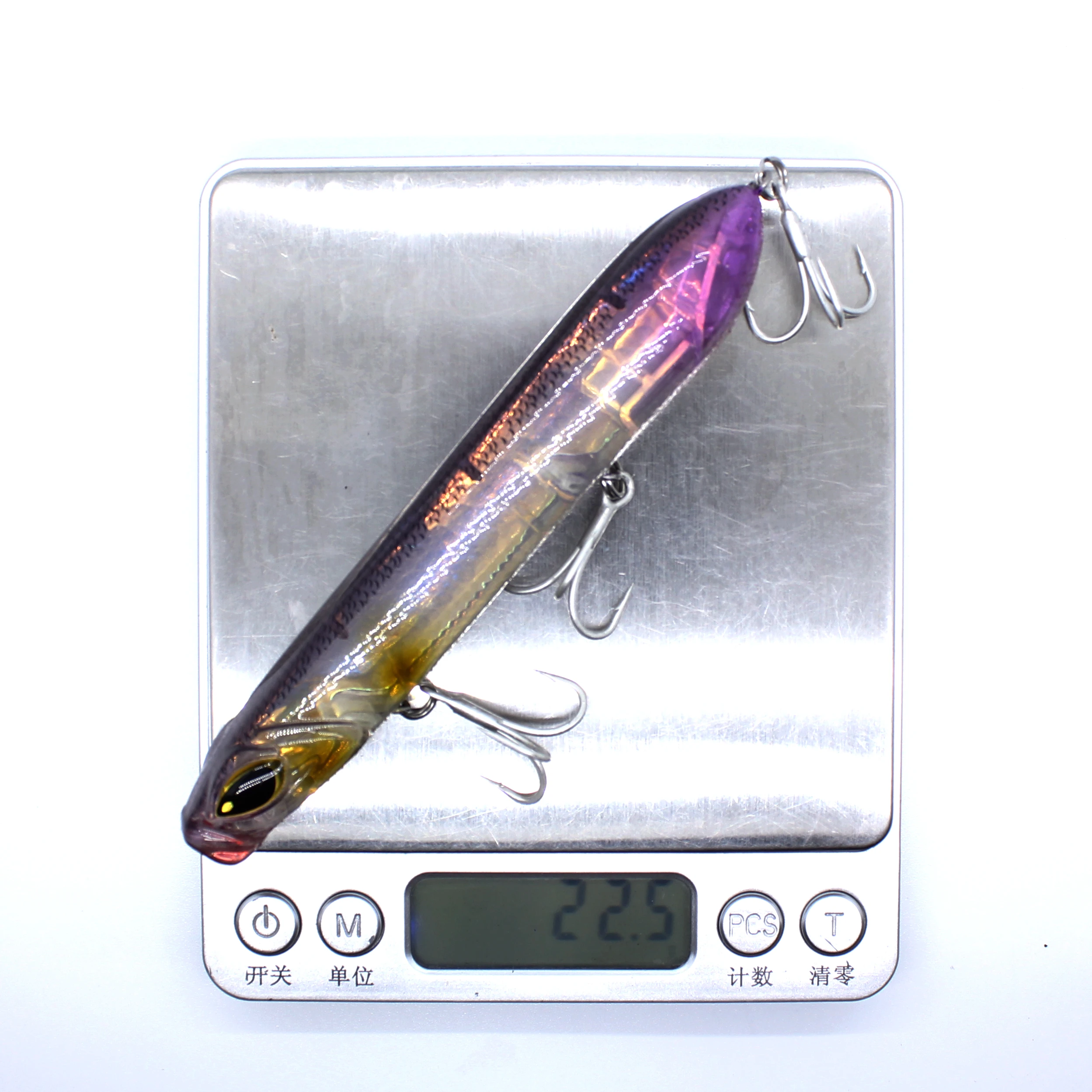 AOCLU-Pencil Hard Bait, Topwater Surface Walk the Dog, Crank Popper, señuelo de pesca, Bass Fresh Salt Wobbler, Tackle 120mm, 22,5G - imagen 5