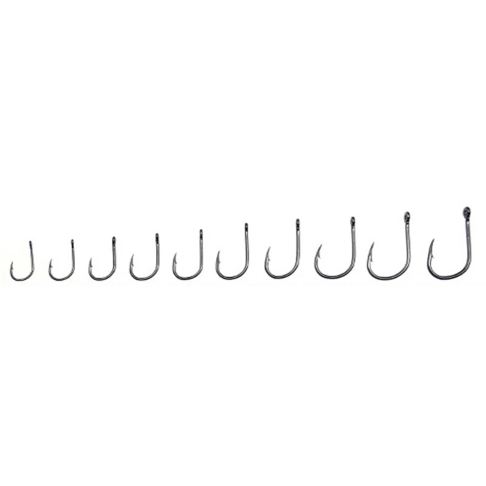 50% gran oferta 100 Uds conjunto de anzuelos de pesca de acero al carbono círculo único anzuelo de pesca Jip púas carpa ganchos mar abordar accesorio