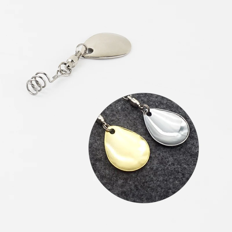 Cucharas giratorias de cola de Metal, accesorios para señuelos, accesorios para pesca, 4 unidades - imagen 5