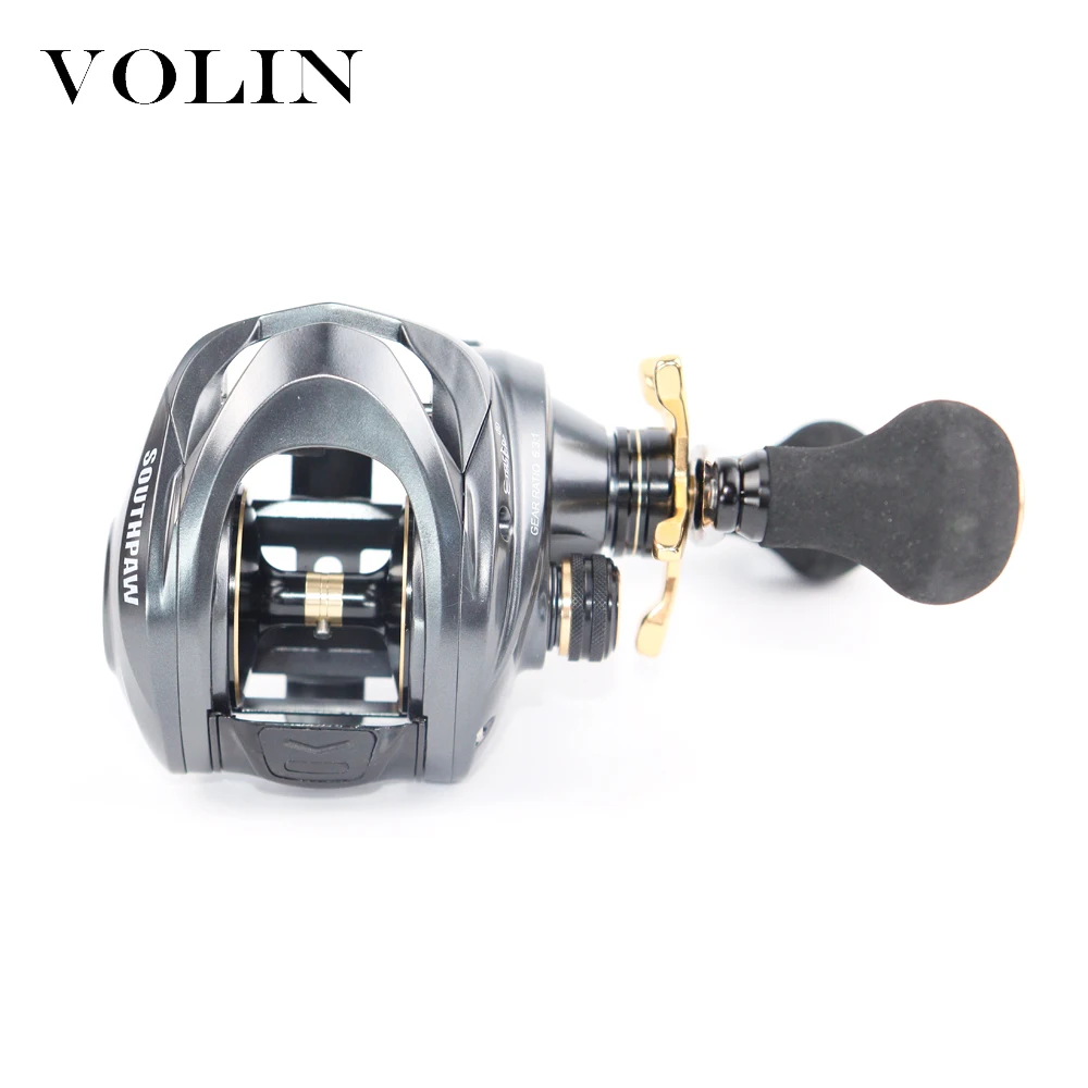 VOLIN-carrete de pesca de Baitcasting NMB BB, sistema de freno centrífugo, arrastre máximo de 12,5 KG, 10 + 1 BB, 6,3: 1, resistente al agua salada, nuevo, Japón - imagen 3