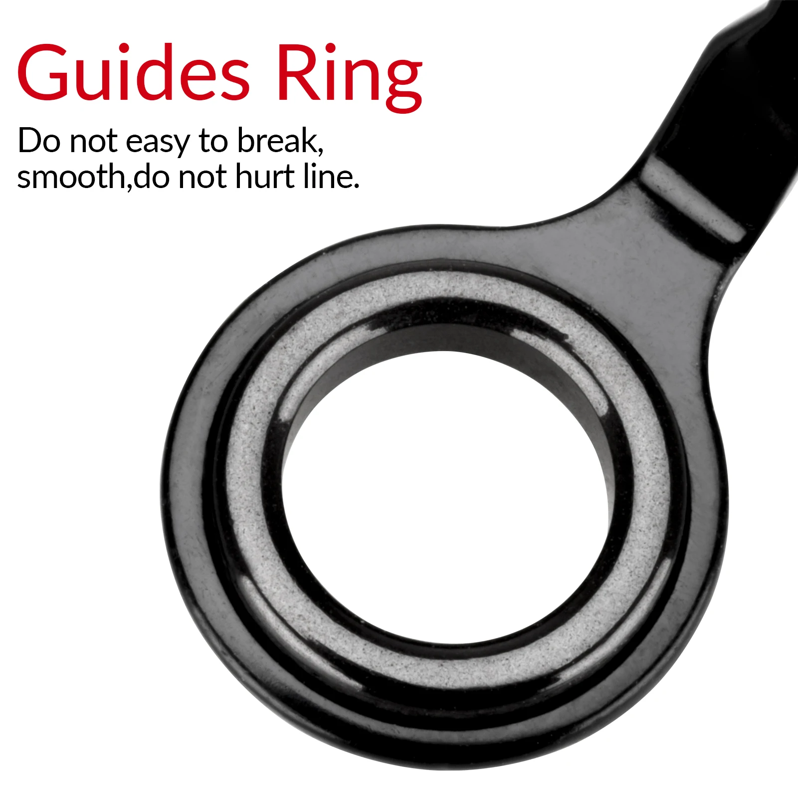 THKFISH 60 piezas Kit de reparación de guías de caña de pescar # 4- # 10 accesorios de aparejos de pesca de repuesto de reparación de anillo guía de caña de pescar - imagen 5