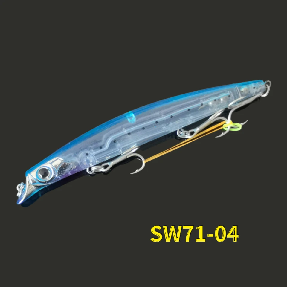 SWOLFY Jerkbait wobblers 14cm 18g de profundidad 1m cebo duro Minnow Stick lápiz Señuelos de pesca sistema de transferencia de peso fundición larga - imagen 5