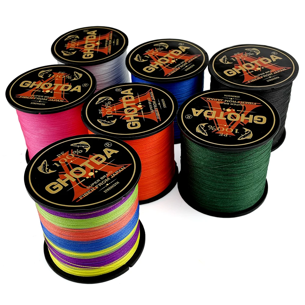 GHOTDA-sedal de pesca trenzado de 8 hebras, 1000M, 500M, 300M, PE, 0,14-0,50mm, 18-78lb, tejido para pesca en agua salada, trenza súper fuerte 8 - imagen 2