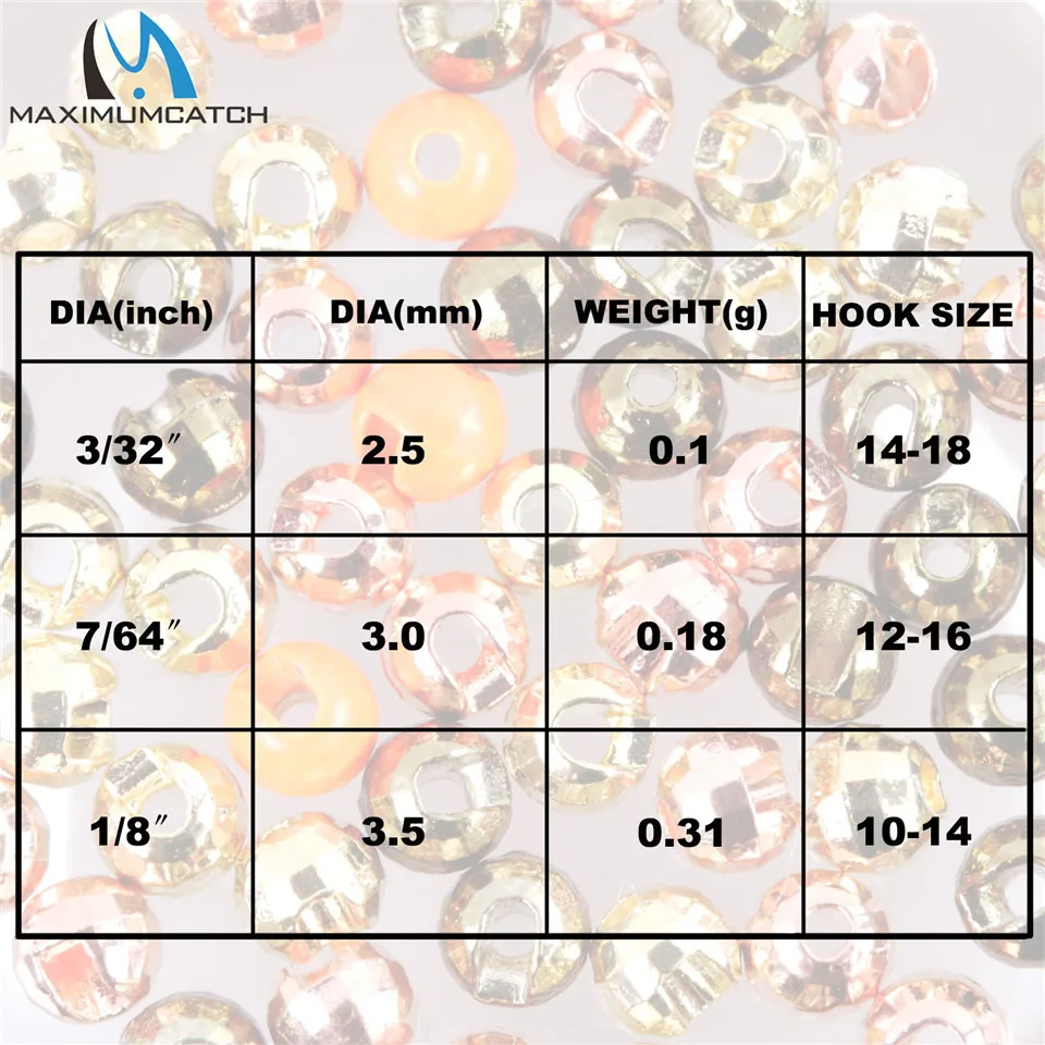Maximumcatch-Cuentas de atado de moscas, 25 unidades, cuentas de tungsteno ranuradas de diamante, Material de atado de moscas multicolor, cuentas de latón para señuelo de pesca con mosca - imagen 4
