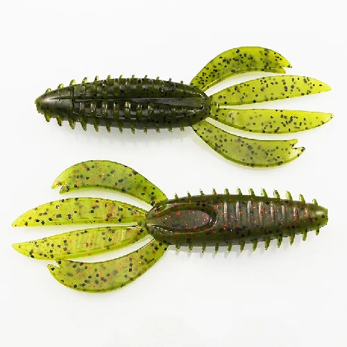 KESFISHING-señuelo de pesca sobre orugas, 10,8g, aparejo de 4,3 ", cebo de silicona suave, olor a Camarón con sales - imagen 5