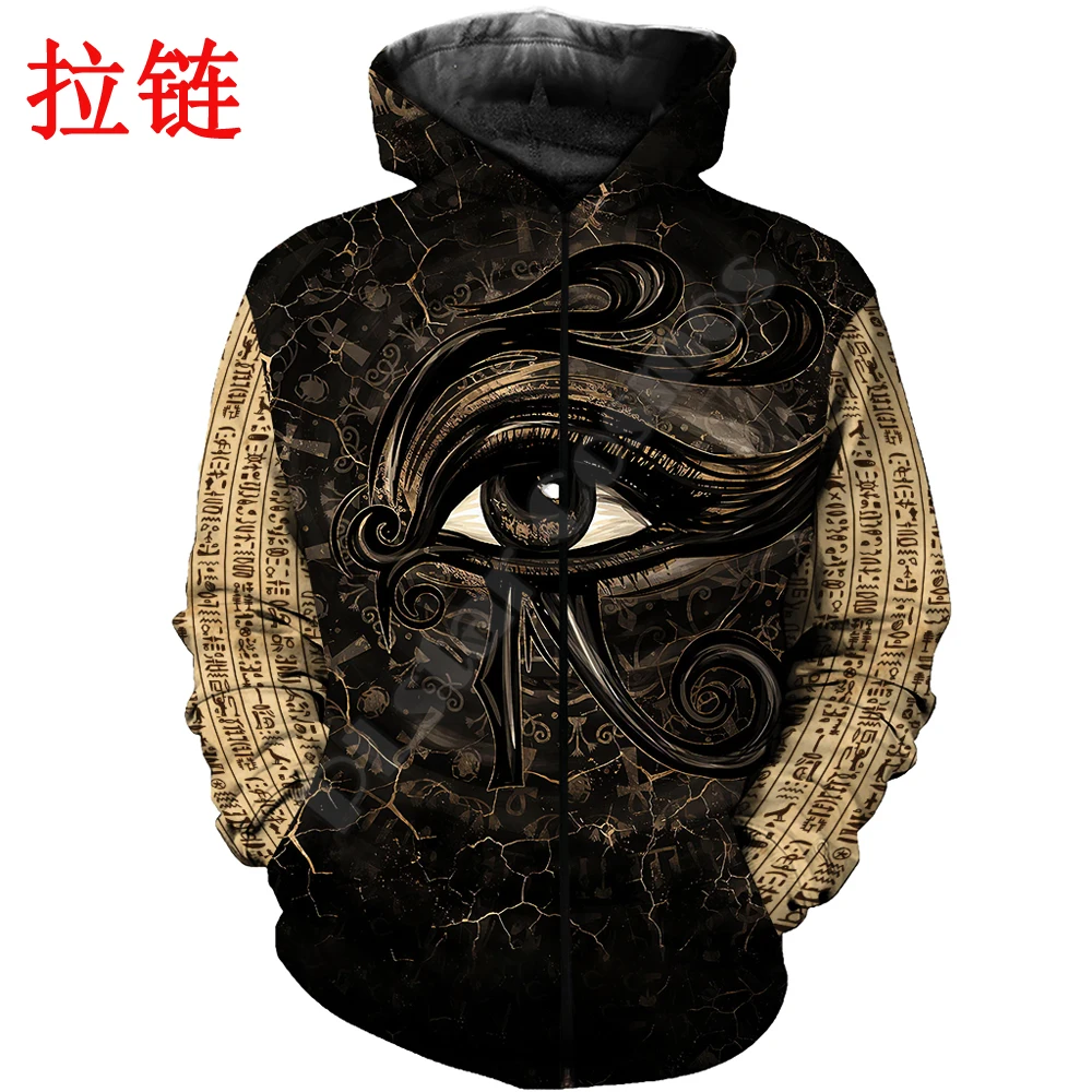 Sudadera estampado 3D Ojo de Horus para hombre – Moda Harajuku - imagen 3