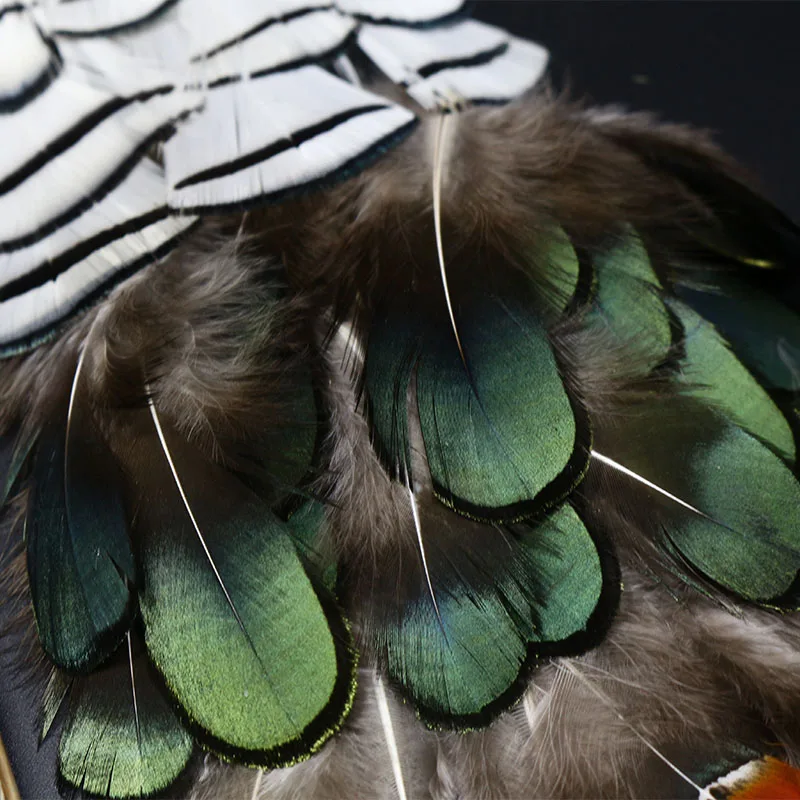 Hot 1set natural Lady Amherst's pheasant feathers assorted LADY AMHERST tippets ¢er tail feather fly tying feather materials - imagen 5