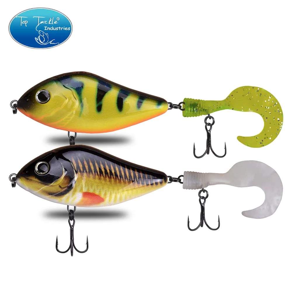 Señuelo de pesca de hundimiento lento, cebo artificial jerk con Tai suave para Lucio, lubina, almizclado, 100mm, 51g, capuchino, gusanos, larva - imagen 3