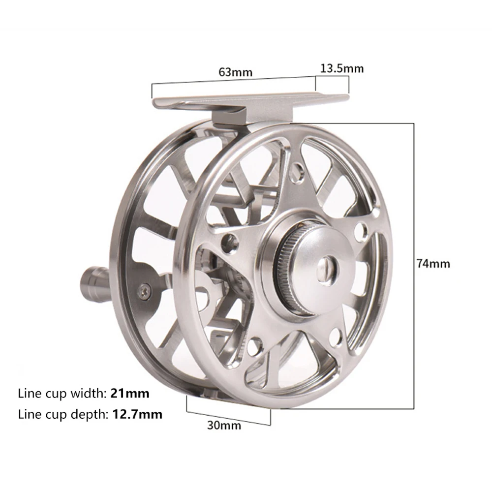 Carrete de pesca con mosca de aluminio serie 4000, 5000, 6000, mano izquierda/derecha, máquina intercambiable CNC, rueda de pesca con mosca para pescador - imagen 5