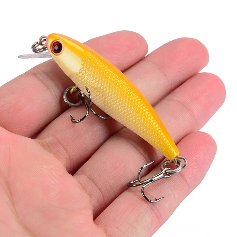 Señuelo de Pesca de calidad, cebo duro de plástico con ojos 3D, plantilla Artificial, Wobblers, Crankbait, 6,5 cm, 4,5g, 1 unidad - imagen 4