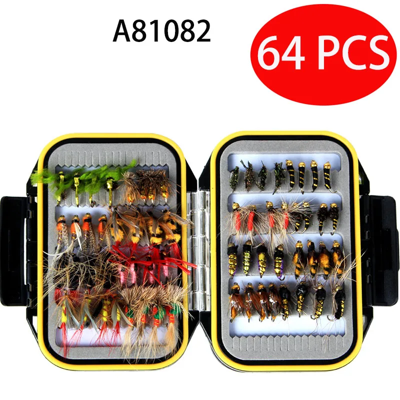 Bionic-Juego de cebos para pesca, mini anzuelos crankbait con mosca, caja pequeña, conjunto de cebos para pesca de trucha, carpa, plátano - imagen 2