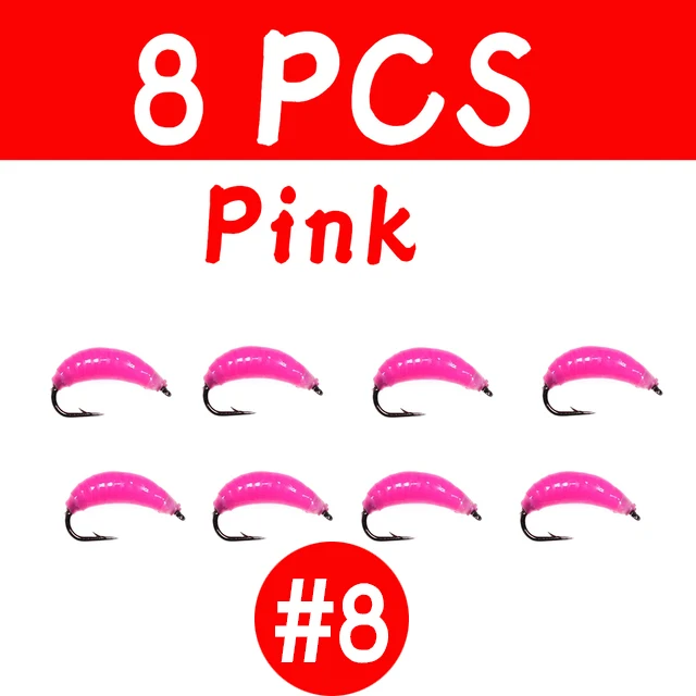 8pcs pink size 8