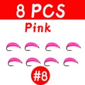8pcs pink size 8