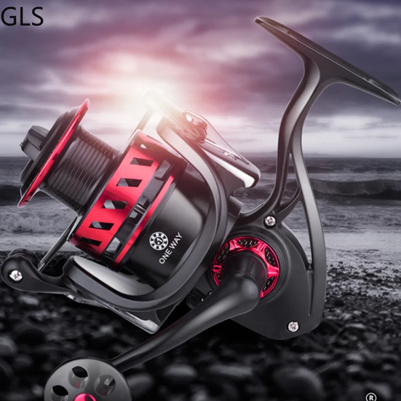 GLS-carrete giratorio de cuerpo de aleación de aluminio para pesca en agua salada, bobina de Metal 1000: 7000, 5:1/5,1: 1, 1/5-4,7 - imagen 3