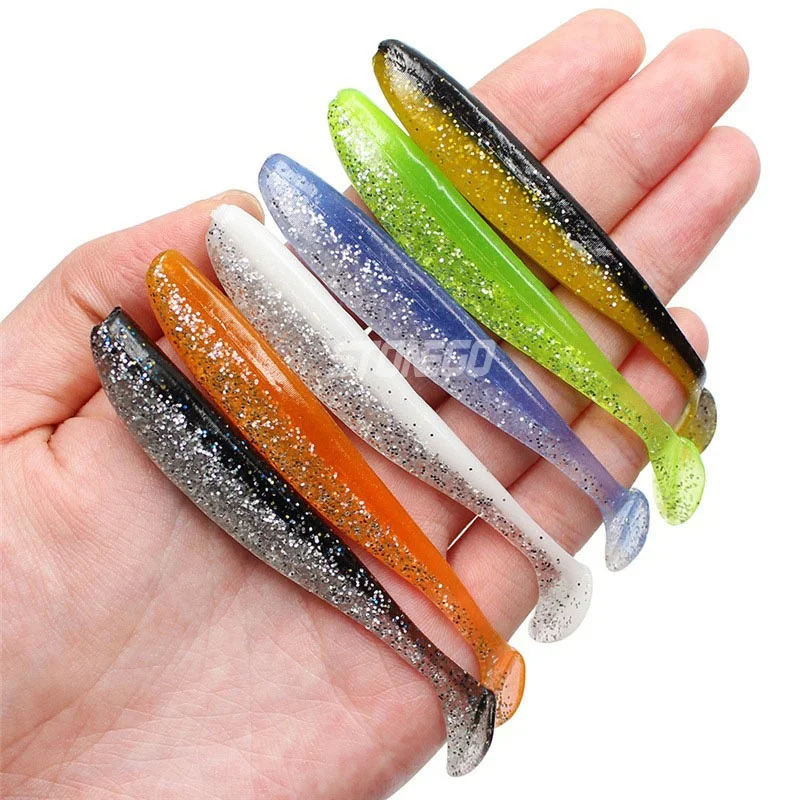 FLYSAND-SEÑUELOS blandos de pesca Wobblers, cebo de silicona de doble Color, cebo Artificial para carpa, 90mm, 3,5g, 6 unids/bolsa - imagen 2