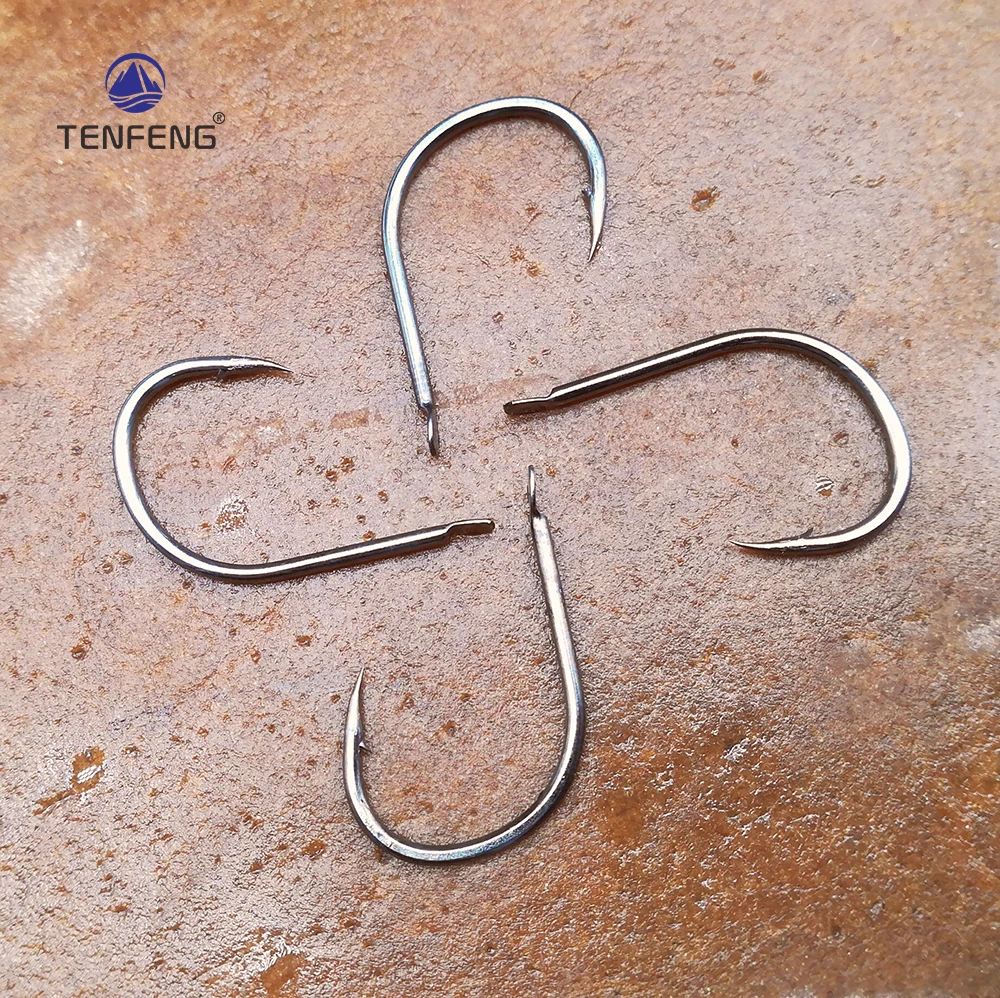 Anzuelos de Pesca con púas, accesorios de aparejos de Pesca a granel, 5000 Uds., 3-15 #, ojo/círculo plano - imagen 5