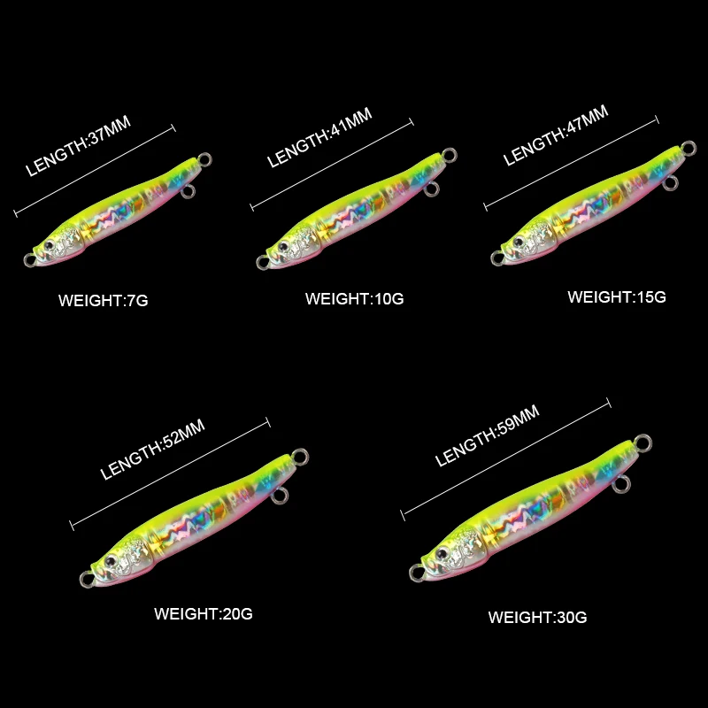 MAGIC WORKS-señuelo de pesca de plantilla de Metal, 7g, 10g, 15g, 20g, 30g, cebos de buena forma en S, aparejos de pesca de mar, plantilla lenta - imagen 2