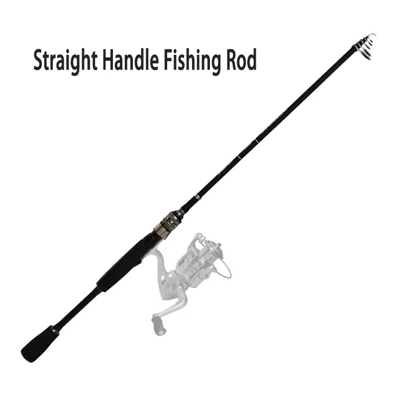 Caña retráctil Luya con mango recto, mango de pistola para todas las aguas, portátil, de fundición larga de carbono, equipo de aparejos de pesca X617G - imagen 4