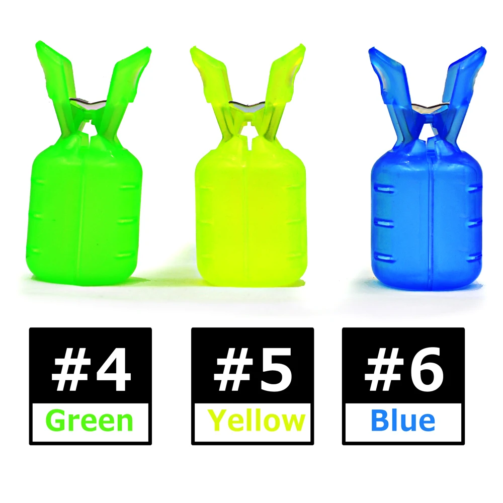 MNFT 100 Uds tapas de gancho de calamar cubiertas de gancho de paraguas cubierta de gancho de plástico de 6 colores cubierta de gancho de camarón de madera - imagen 5