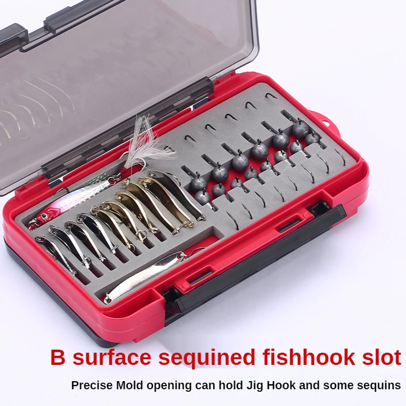 PURELURE-cajas de aparejos de pesca, tablero ajustable, diseño lateral EVA, doble cara, accesorios de pesca, cabeza de plantilla, cajas de anzuelo de señuelo, almacenamiento - imagen 4