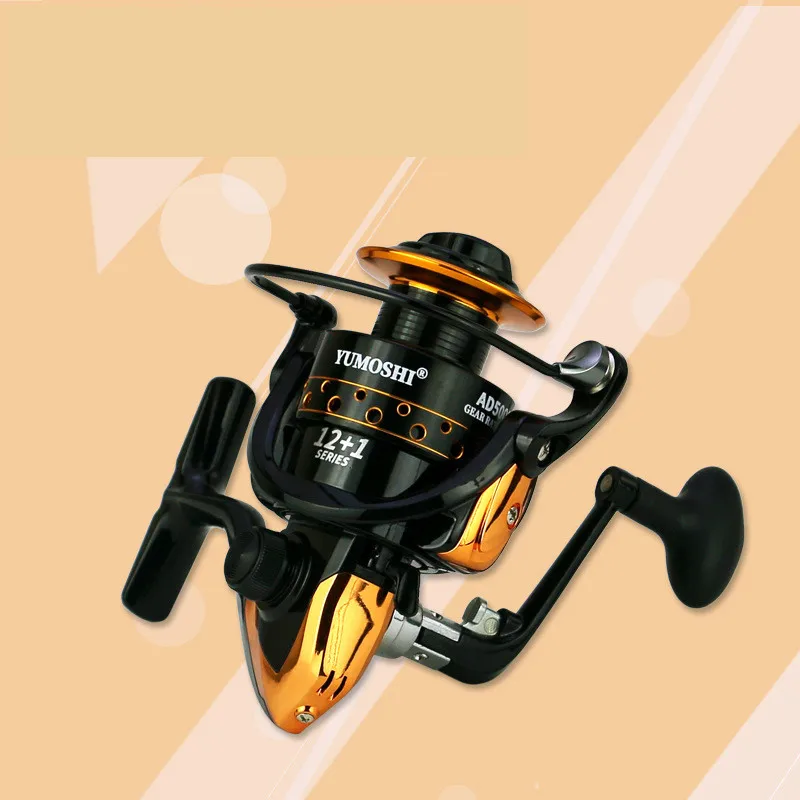 Carrete de pesca giratorio 2000s-9000s, arrastre máximo de 8KG, relación de engranaje 5,5: 1, rueda de arrastre de bobina de pesca de carpa de agua dulce y salada - imagen 5