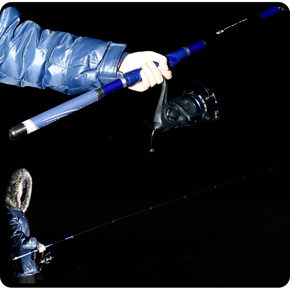 JOSBY-caña de pescar giratoria de fibra de carbono ultraligera, telescópica, portátil, para viaje, barco de mar, 6,3 M-2,7 M, alta calidad - imagen 5