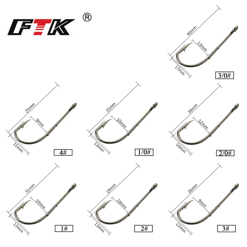 FTK 20 piezas correas de alambre de acero antimordeduras para pescar 12cm-25cm 20LB-80LB línea de pesca líder con anzuelo giratorio Pike Bass - imagen 4