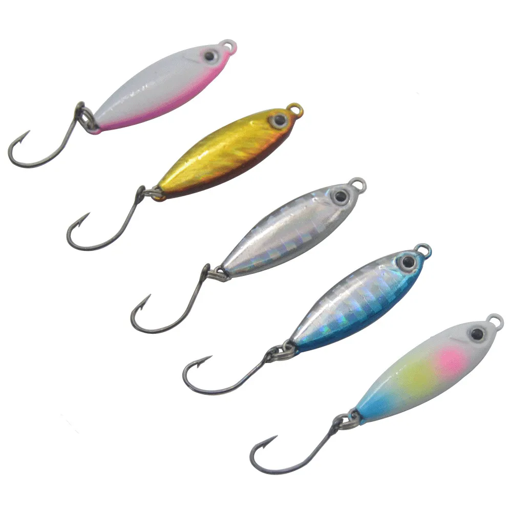 Señuelo de pesca pequeño Jigs Shore Cast, 3g, 5g, océano, cucharas de captura de agua dulce, Culter Bass. Señuelos artificiales, 1 pieza en oferta - imagen 4