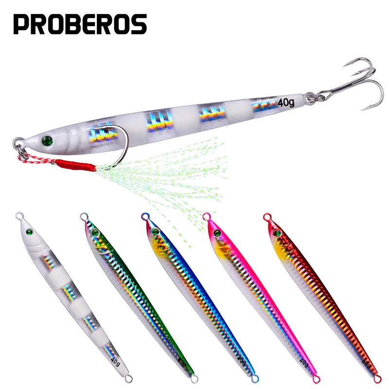 PROBEROS-señuelo de pesca Jigging, cebo de Metal de 5 colores, 7g-10g-14g-17g-21g/-24g-28g/6-8CM - imagen 2