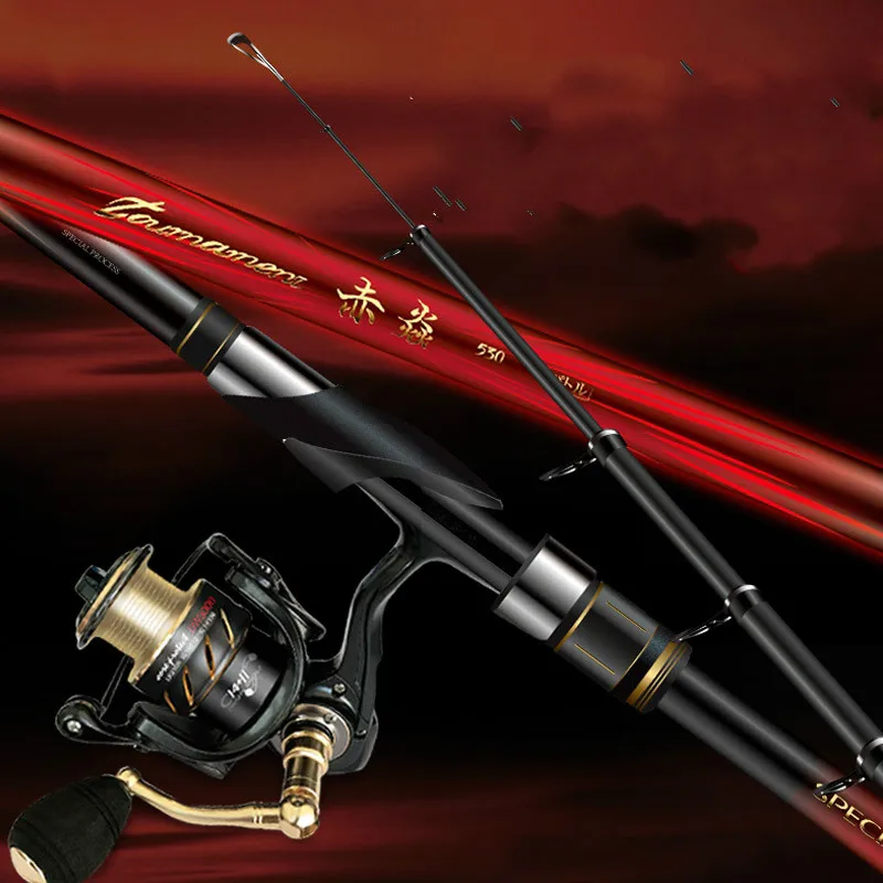 Caña De pescar telescópica superdura, 3,6 M, 4,5 M, 5,3 M, 6,3 M, roca giratoria portátil, aparejos De Pesca De mar Olta - imagen 4