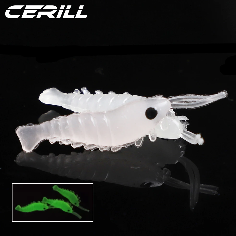 Ceril Swimbait de silicona lumínico para carpa, lubina y camarón - imagen 4