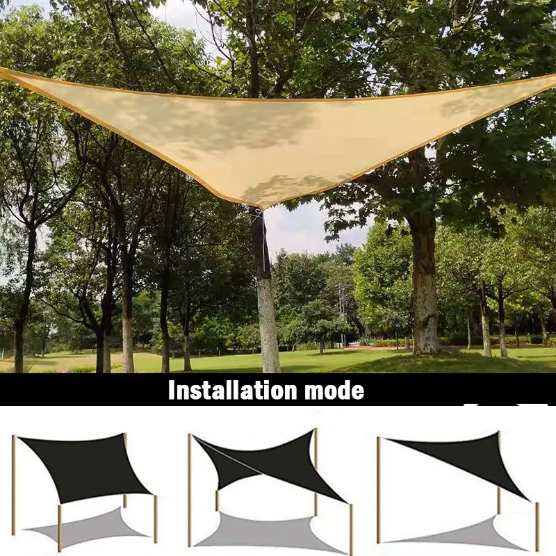 Lona impermeable color arena sombra vela triángulo rectángulo - imagen 3