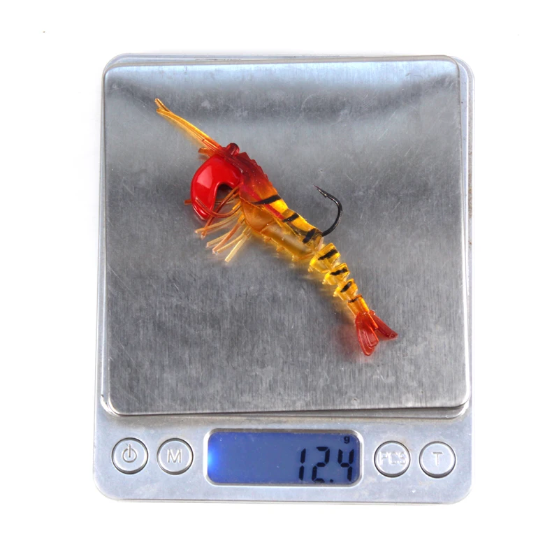 Señuelos de Camarón con cabeza de plomo, cebos blandos de mar para pesca, cebo Artificial de silicona, Swimbait, 5 uds. - imagen 4