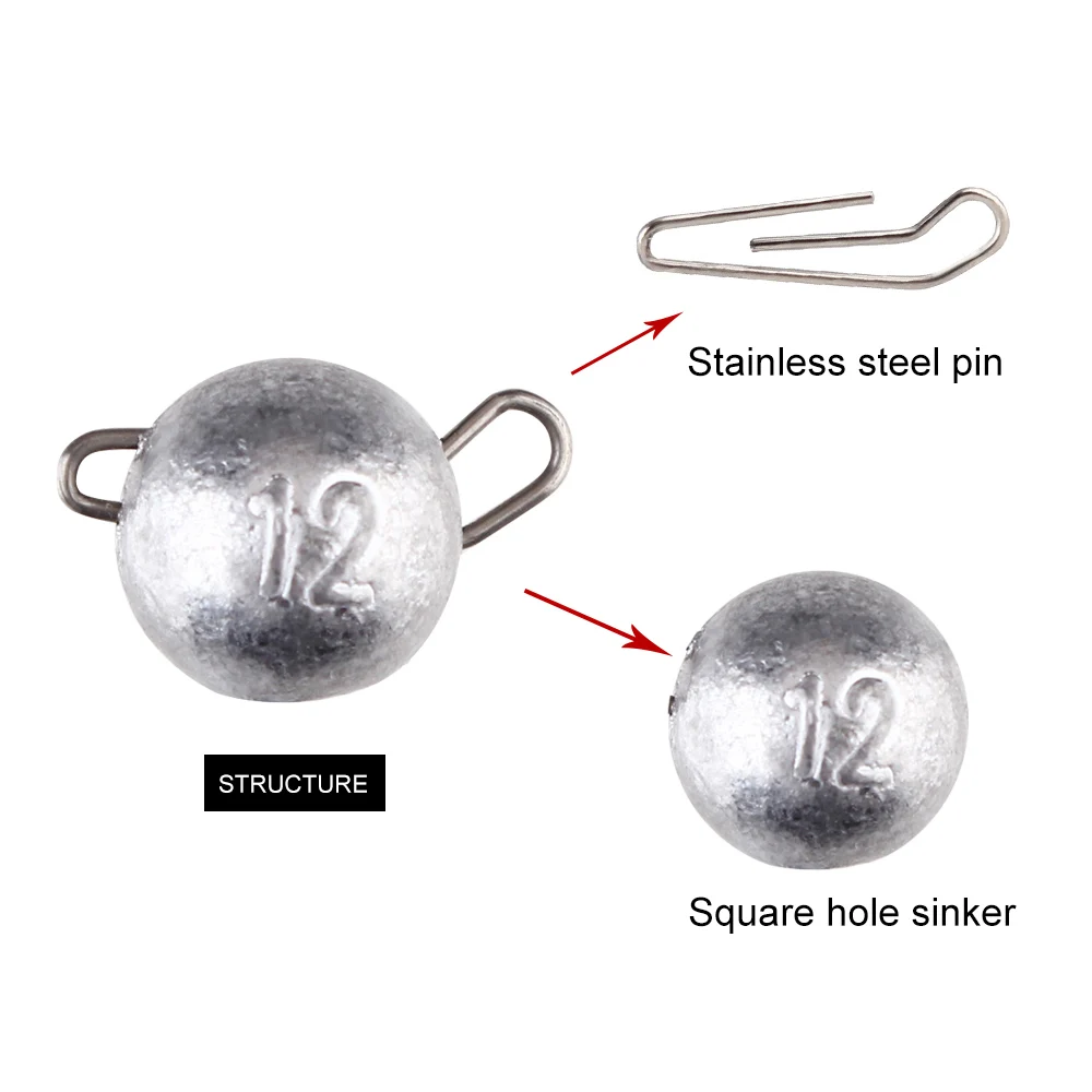 Plomos de pesca Cheburashka, accesorios de pesca, cabeza de plantilla, pesas de bala, grupo de señuelos suaves, gancho agrandado 6g-18g - imagen 3