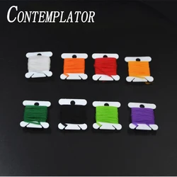 CONTEMPLATOR, 8 colores opcionales, moscas secas, postes de paracaídas, alas divididas, fibras para atar moscas, 2 yardas/tarjeta, hilos flotantes para cajas emergentes