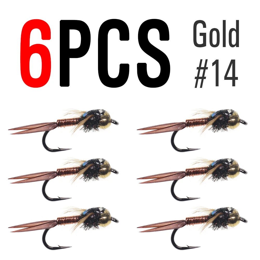 6pcs Gold