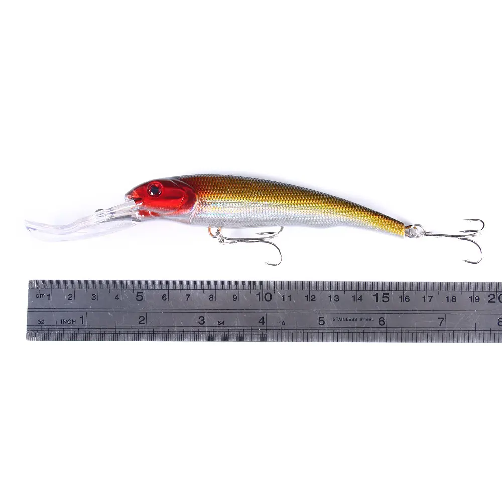 Hengjia 16,5 cm 28g señuelo de pececillo grande cebo de curricán Wobblers artificiales buceo profundo aparejos de pesca de mar lubina Pike Crankbaits - imagen 5